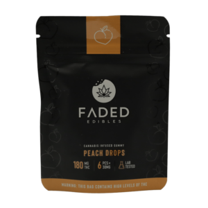 Faded Edibles – Peach Drops – 180mg | WhitePalm Canada