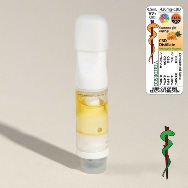 Viridesco – CBD Vape Cart – Pineapple Express 0.5ml | WhitePalm Canada