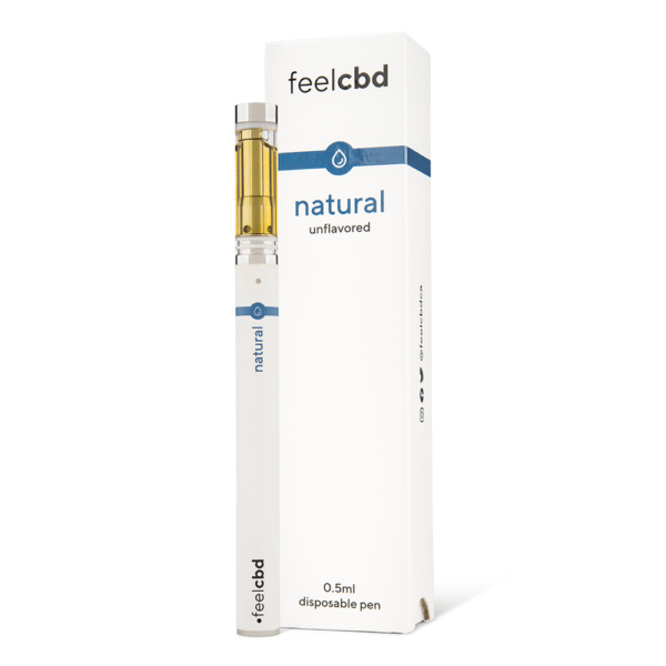 FeelCBD – Natural – Disposable CBD Vape Pen 0.5ml | WhitePalm Canada