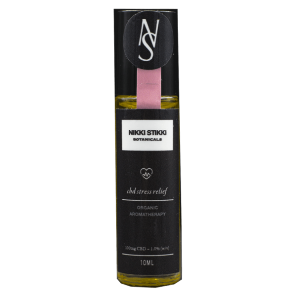 Nikki Stikki Botanicals – Organic Aromatherapy – CBD Stress Relief Roller 100mg CBD | WhitePalm Canada