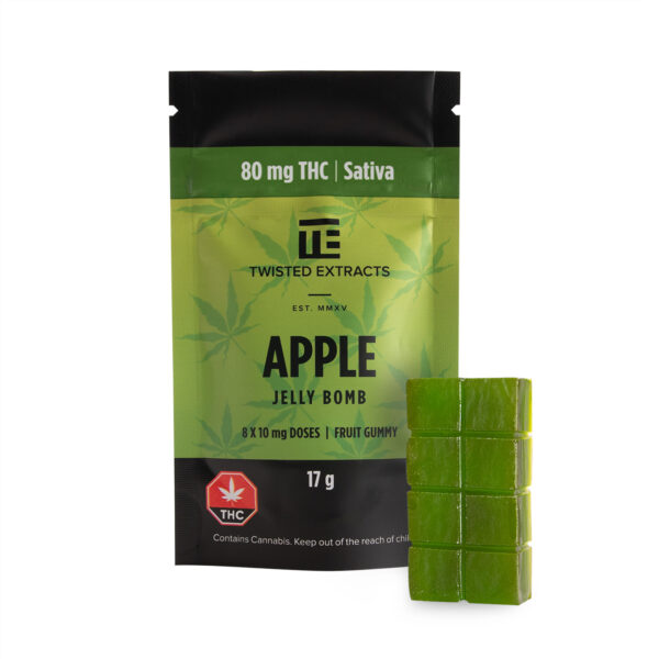 Twisted Extracts – Apple Jelly Bomb – Sativa – 80mg THC | WhitePalm Canada