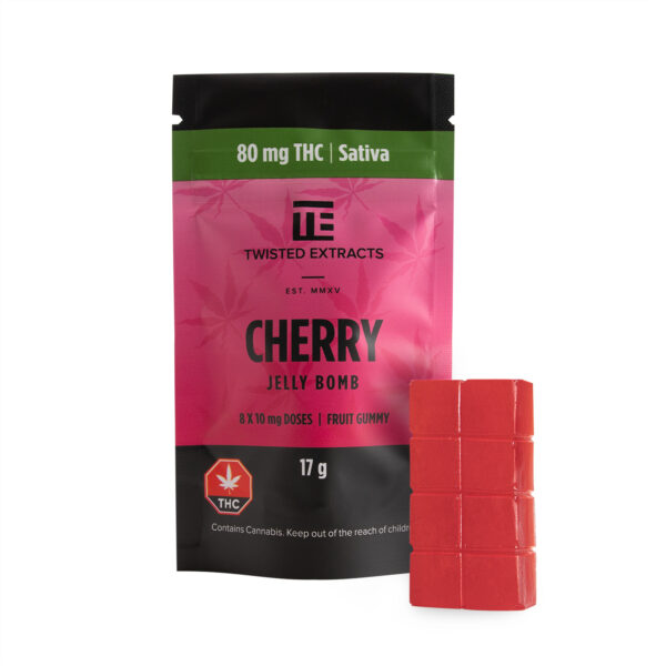 Twisted Extracts – Cherry Jelly Bomb – Sativa – 80mg THC | WhitePalm Canada