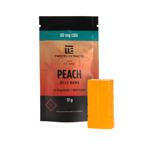 Twisted Extracts – Peach Jelly Bombs – CBD | WhitePalm Canada