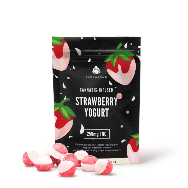 Buudabomb – Strawberry Yogurt Explosion – 250mg THC | WhitePalm Canada