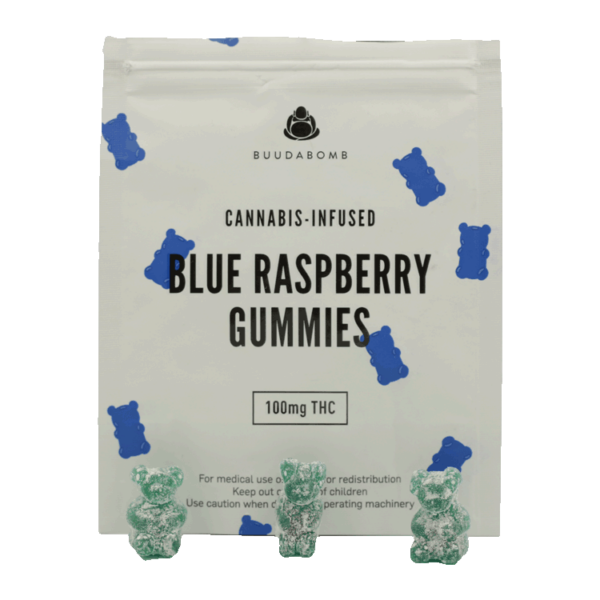 Buudabomb – Blue Raspberry Gummies – 100mg | WhitePalm Canada