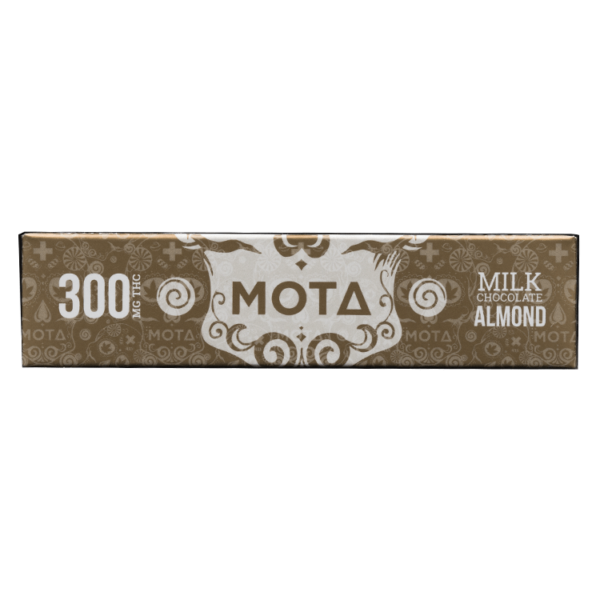 MOTA Edibles – Milk Chocolate Almond Bar – 300mg THC | WhitePalm Canada