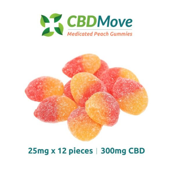 CBD Move – CBD Gummies – Vegan Peaches – 100mg | WhitePalm Canada