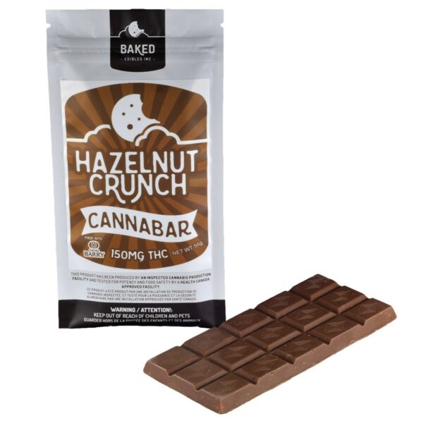 Baked Edibles – Chocolate Bar – Hazelnut Crunch 150mg THC | WhitePalm Canada