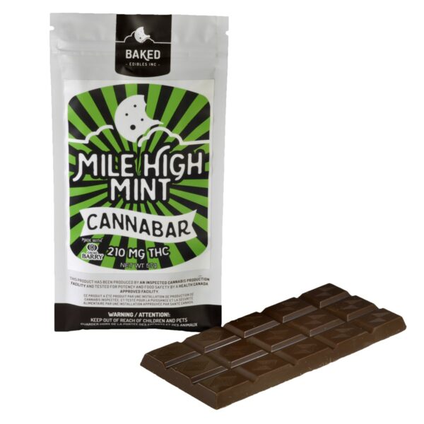 Baked Edibles – Mile High Mint Cannabar 210mg THC | WhitePalm Canada