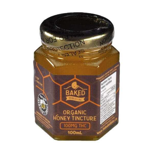 Baked Edibles – Organic Honey Tincture 100mg THC | WhitePalm Canada