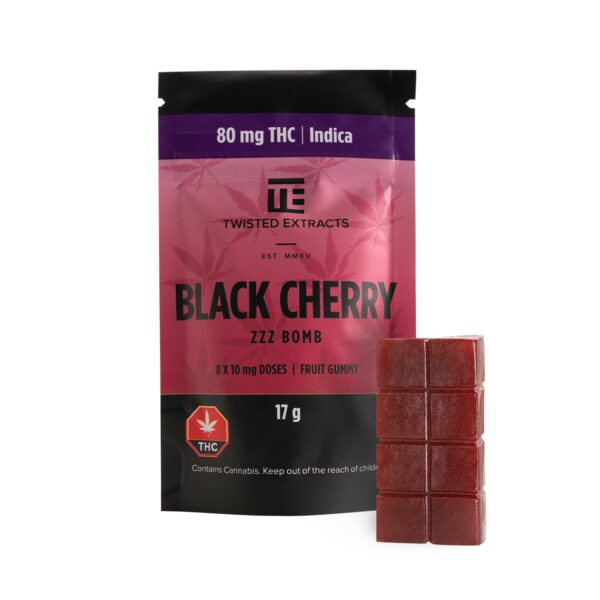 Twisted Extracts – Black Cherry – Zzz Bombs – 80mg THC | WhitePalm Canada