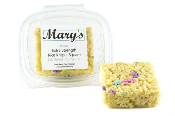 Mary’s Medibles – Extra Strength Rice Krispie Square – 55mg THC (Indica) | WhitePalm Canada