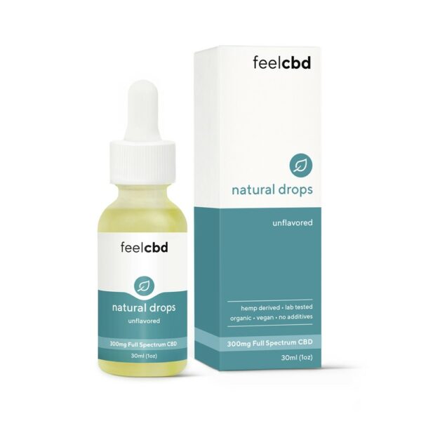 FeelCBD – Natural Drops – CBD Tincture 300mg | WhitePalm Canada