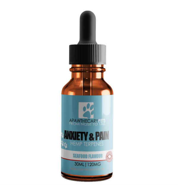 Apawthecary Pets – Anxiety & Pain Tincture – Seafood Medley Flavour 120mg | WhitePalm Canada