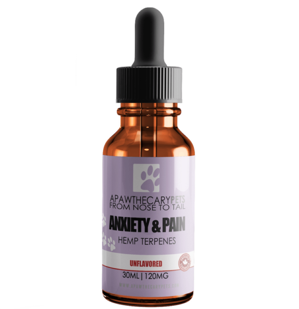 Apawthecary Pets – Anxiety & Pain Tincture – Unflavoured 120mg | WhitePalm Canada