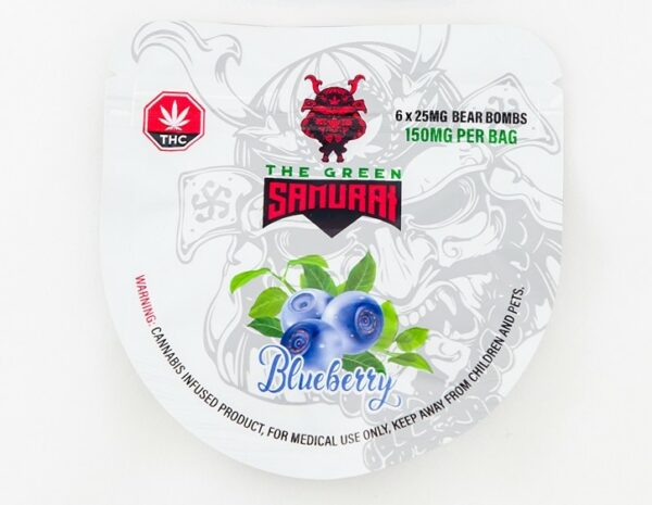 The Green Samurai – Blueberry Gummies – 150mg | WhitePalm Canada