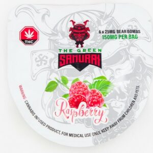 The Green Samurai – Raspberry Gummies – 150mg | WhitePalm Canada