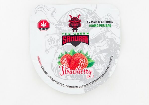 The Green Samurai – Strawberry Gummies – 150mg | WhitePalm Canada