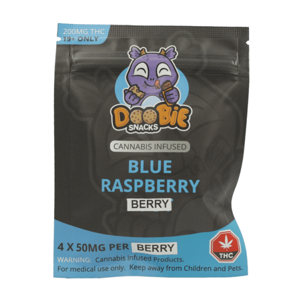 Doobie Snacks – Blue Raspberry – 200mg THC | WhitePalm Canada