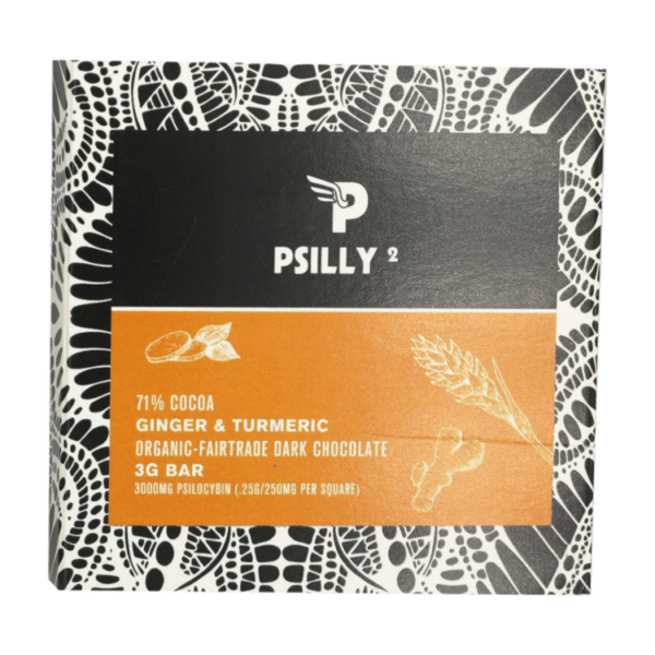 Psilly – Dark Chocolate Bar – Ginger & Turmeric | WhitePalm Canada