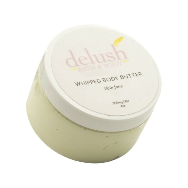 Delush Bath and Body – Whipped Body Butter – Vain Jane 300mg CBD | WhitePalm Canada