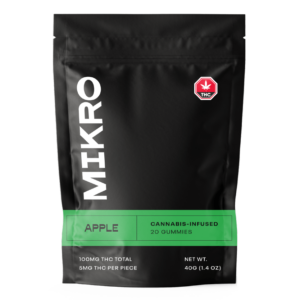 Mikro – THC Gummies – 100mg THC – Apple | WhitePalm Canada