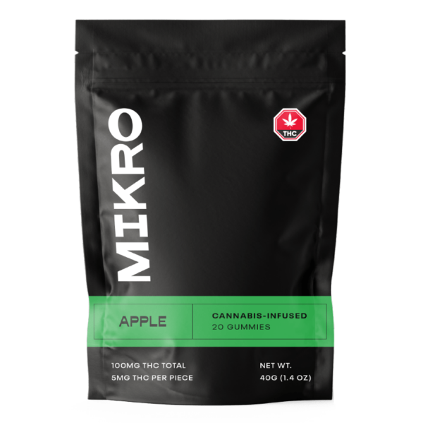 Mikro – THC Gummies – 100mg THC – Apple | WhitePalm Canada