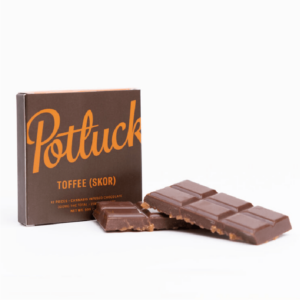 Potluck – Infused Chocolate – Toffee (Skor) – 300mg THC | WhitePalm Canada