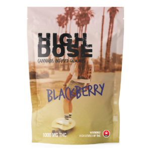 High Dose – cannabis Infused Gummies – Blackberry – 1000mg/1500mg | WhitePalm Canada