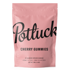 Potluck Extracts – Cherry Gummies – 200mg THC | WhitePalm Canada