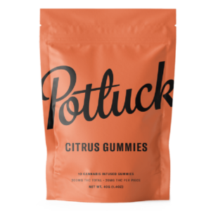 Potluck Extracts – Citrus Gummies – 200mg THC | WhitePalm Canada