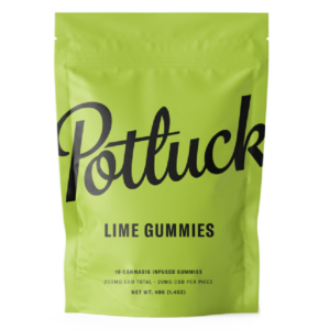 Potluck Extracts – Lime Gummies (CBD) – 200mg | WhitePalm Canada