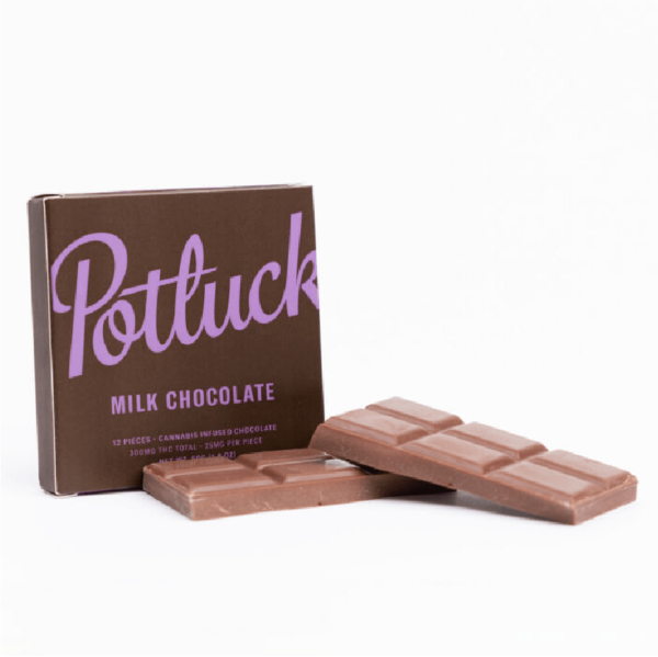 Potluck – Infused Chocolate – Milk Chocolate – 300mg THC | WhitePalm Canada