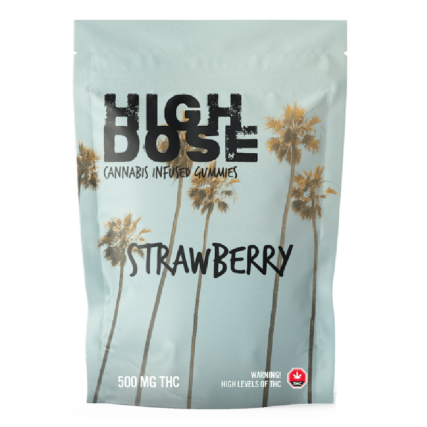 High Dose – cannabis Infused Gummies – Strawberry – 500mg/1000mg | WhitePalm Canada