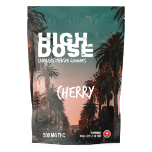 High Dose – cannabis Infused Gummies – Cherry – 500mg/1000mg | WhitePalm Canada