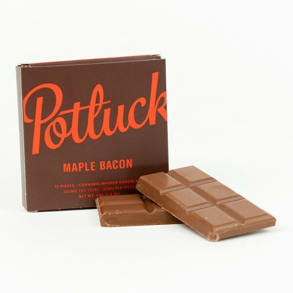 Potluck – Infused Chocolate – Maple Bacon – 300mg THC | WhitePalm Canada