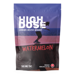 High Dose – cannabis Infused Gummies – Watermelon – 500mg/1000mg | WhitePalm Canada