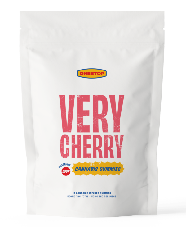 Onestop – Very Cherry THC Gummies 500mg | WhitePalm Canada