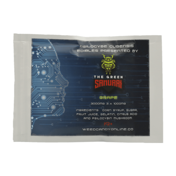 The Green Samurai – Shroom Gummies – Grape – 3g | WhitePalm Canada